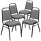 Flash Furniture Gray Fabric Banquet Chair with Silver Vein Frame, PK4 4-FD-BHF-1-SILVERVEIN-BCG-GG - alternate 5